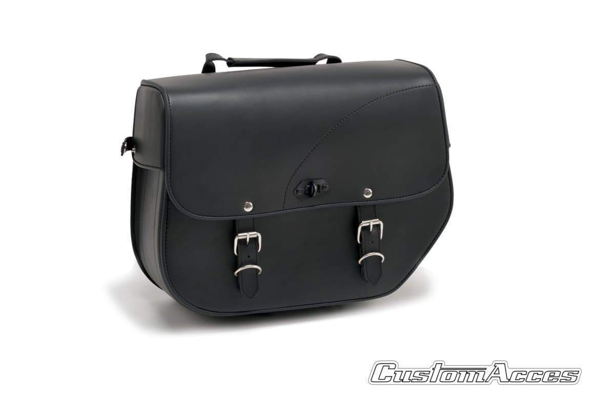 Customacces Sant Louis Left Saddlebag With Metal Base - No Support Included | Harley Davidson Sportster 1200 Custom (XL1200C) 2004>2019-XAP0012N-Storage-Pyramid Motorcycle Accessories