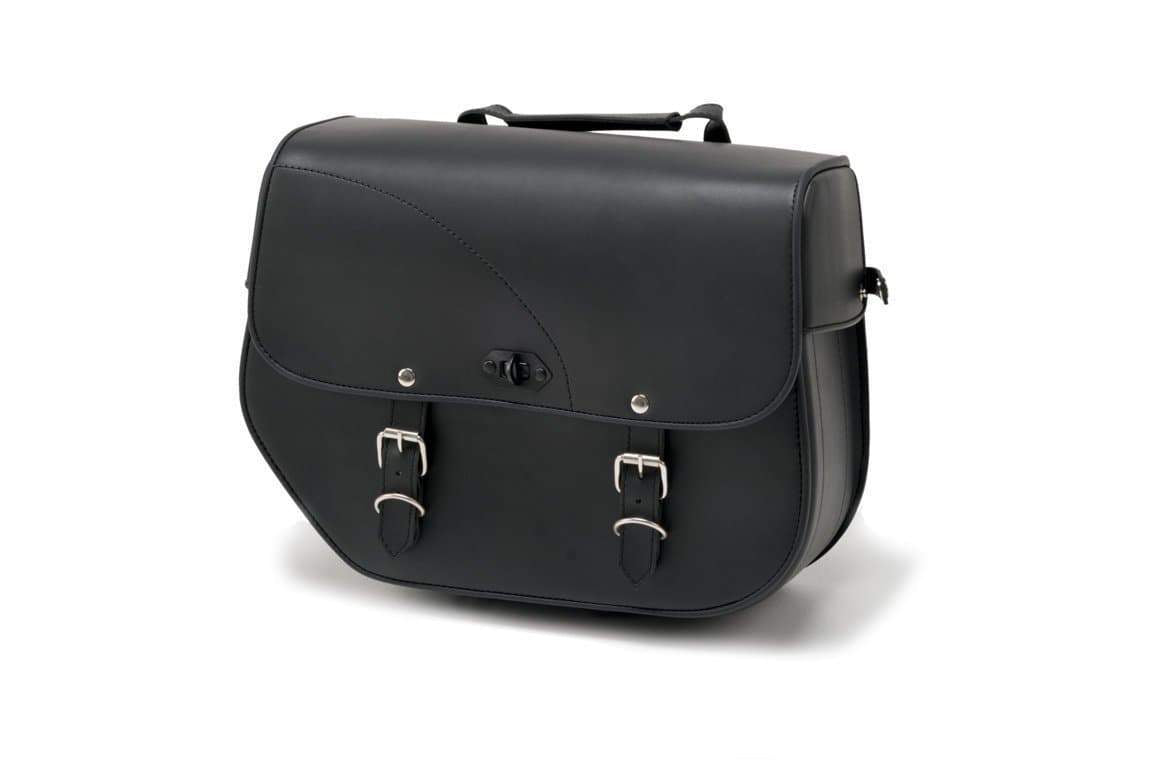 Customacces Sant Louis Saddlebag - Right Side Only | Black -   Pyramid Motorcycle Accessories