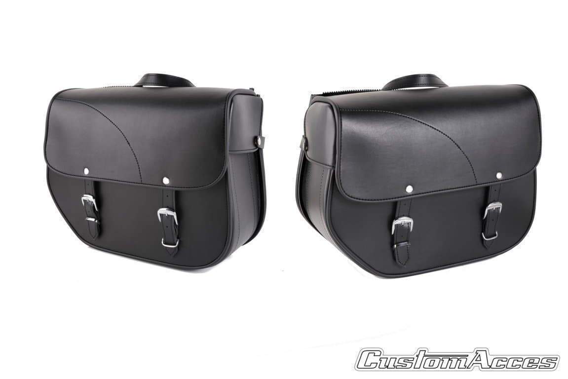 Customacces Sant Louis Saddlebags Without Metal Base - No Support Included | Harley Davidson Sportster 1200 Custom (XL1200C) 2004>2019-XAPS001N-Storage-Pyramid Motorcycle Accessories