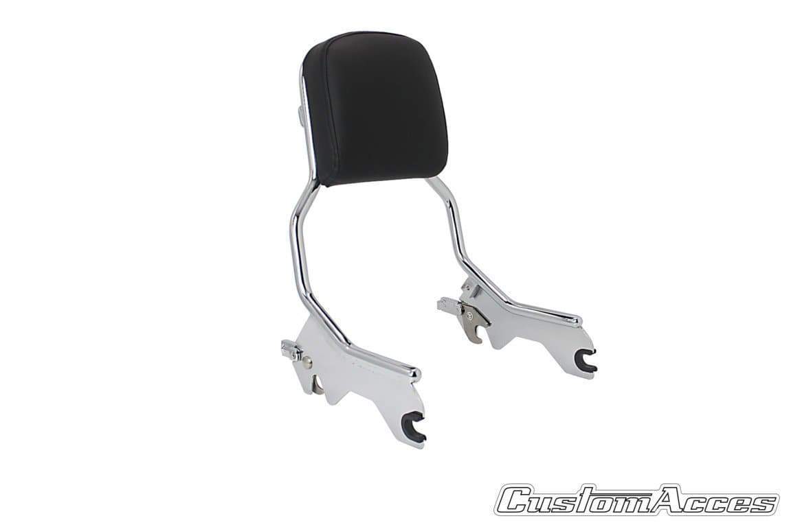Customacces Soft Sissybar | Chrome | Harley Davidson Softail Heritage Classic (FLHC) 2018>2019-Sissybars-Pyramid Motorcycle Accessories