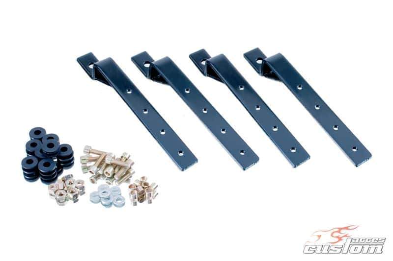 Customacces Universal Rigid Saddlebags Supports (KF) | Black-XKF0002N-Storage-Pyramid Motorcycle Accessories