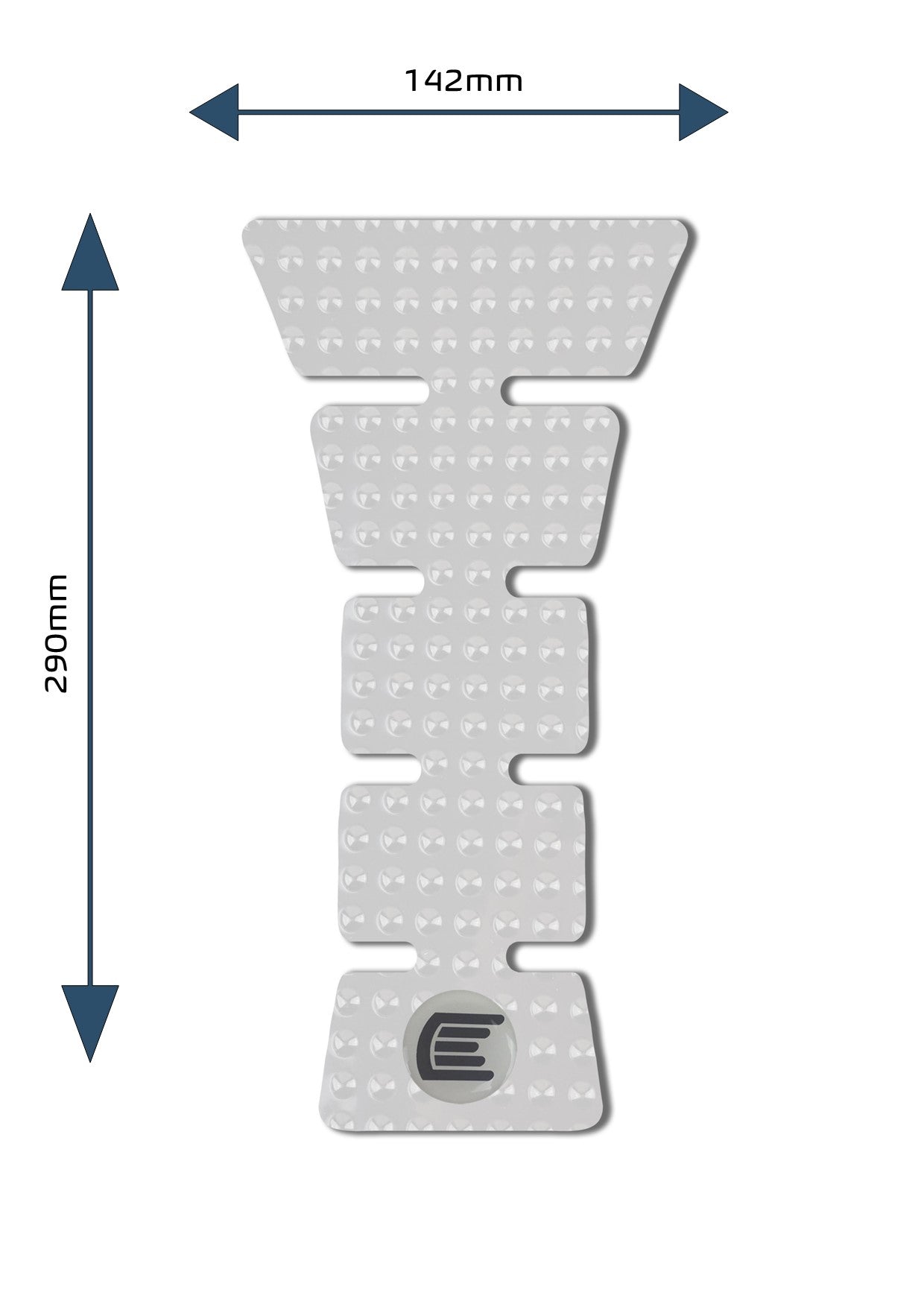 Eazi-Grip Centre Tank Pad - Design E - Evo Series | Clear-Tank Protection-Pyramid Motorcycle Accessories