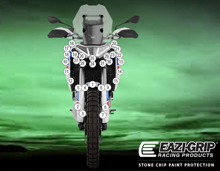 Eazi-Grip Stone Chip Protection Kit | Clear - Gloss | Aprilia Tuareg 660 2022>2024 -  Shop name
