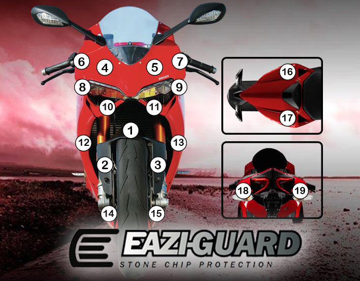 Eazi-Grip Stone Chip Protection Kit | Clear - Gloss | Ducati 1199 Panigale 2012>2015 -  Shop name
