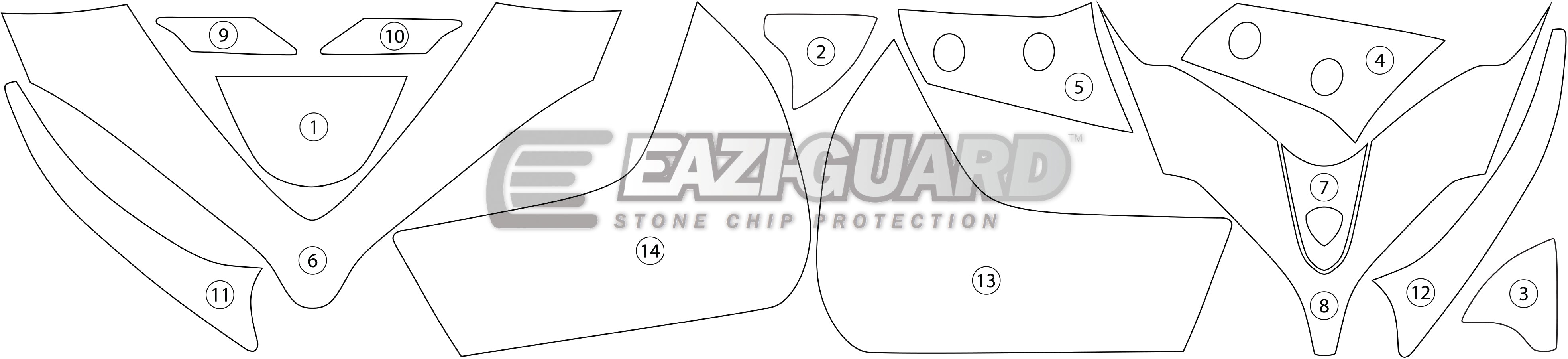 Eazi-Grip Stone Chip Protection Kit | Clear - Gloss | Ducati Multistrada 1260 Pikes Peak 2018>2020 -  Shop name
