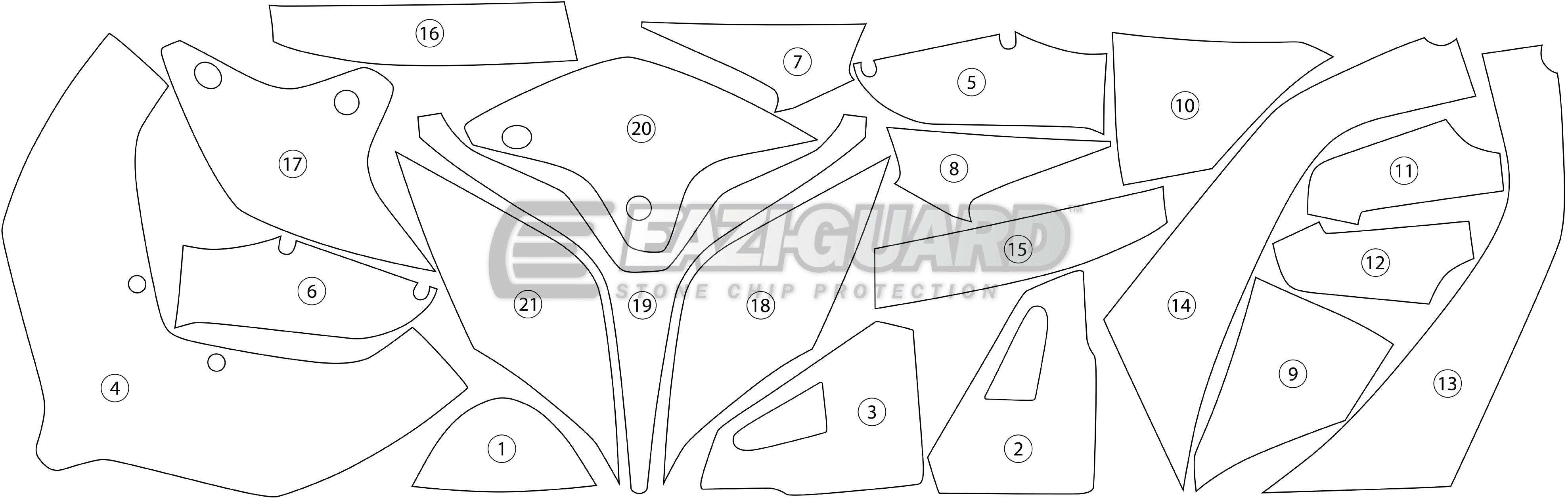 Eazi-Grip Stone Chip Protection Kit | Clear - Gloss | Ducati Panigale V4 2018>2019 -  Shop name