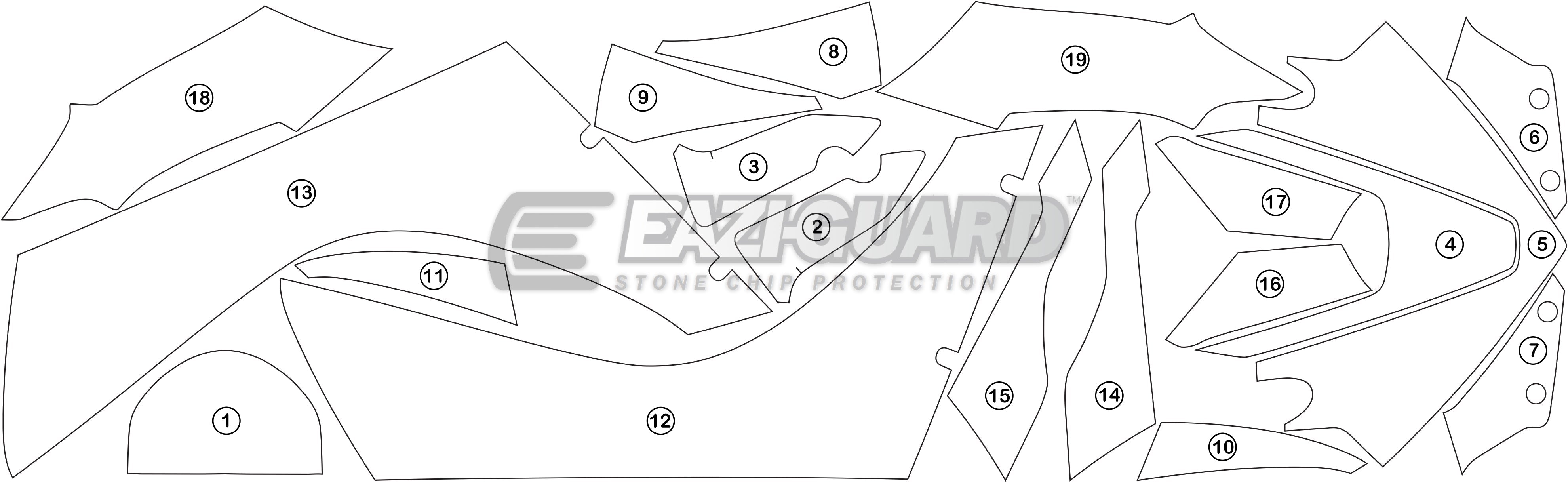 Eazi-Grip Stone Chip Protection Kit | Clear - Gloss | Honda CBR 1000 RR 2017>2019 -  Shop name