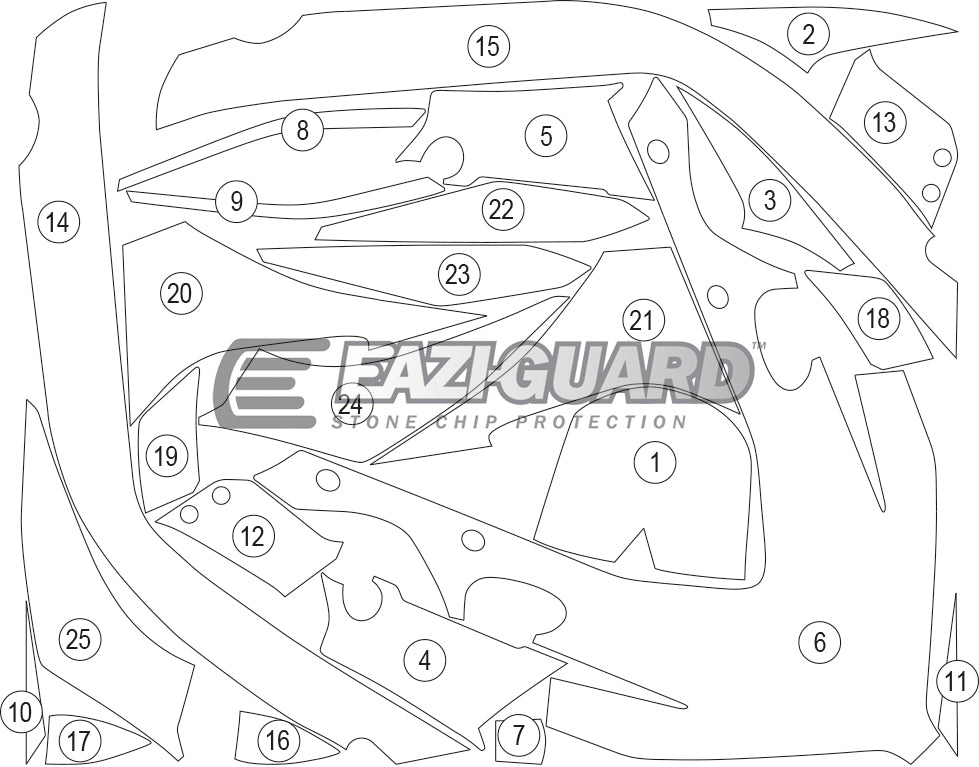 Eazi-Grip Stone Chip Protection Kit | Clear - Gloss | Honda CBR 650 R 2019>2020 -  Shop name