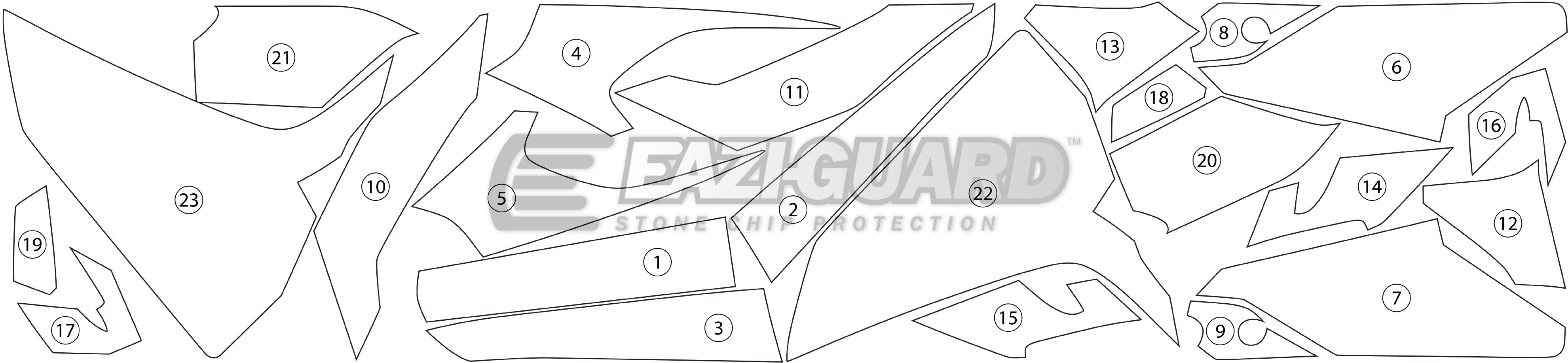 Eazi-Grip Stone Chip Protection Kit | Clear - Gloss | Honda CRF 1000 L Africa Twin 2016>2019 -  Shop name