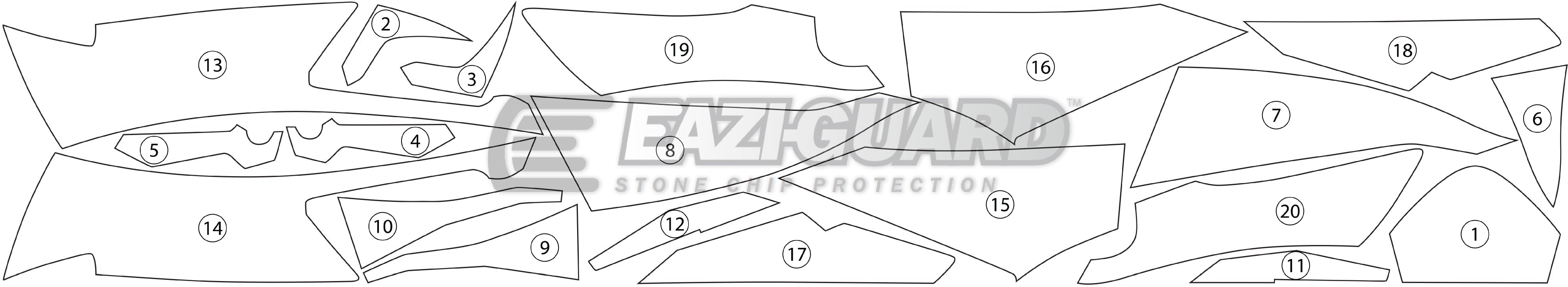 Eazi-Grip Stone Chip Protection Kit | Clear - Gloss | Kawasaki Ninja 650 2017>2019 -  Shop name