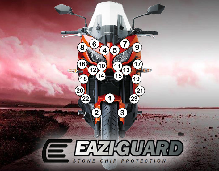Eazi-Grip Stone Chip Protection Kit | Clear - Gloss | Kawasaki Versys 1000 2015>2018 -  Shop name