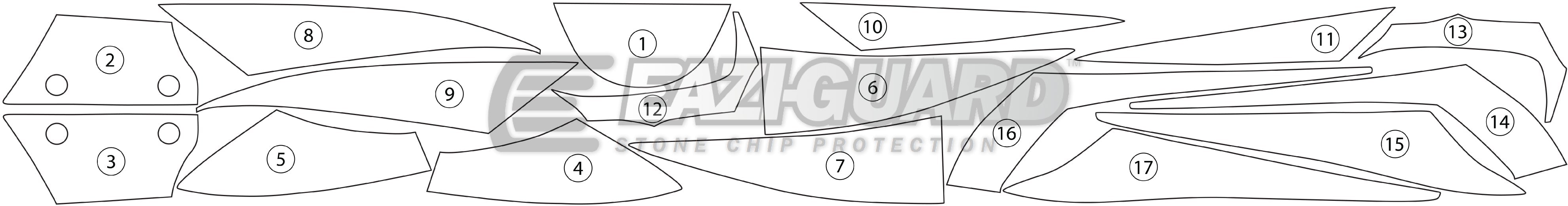 Eazi-Grip Stone Chip Protection Kit | Clear - Gloss | Kawasaki Z 1000 SX 2015>2016 -  Shop name