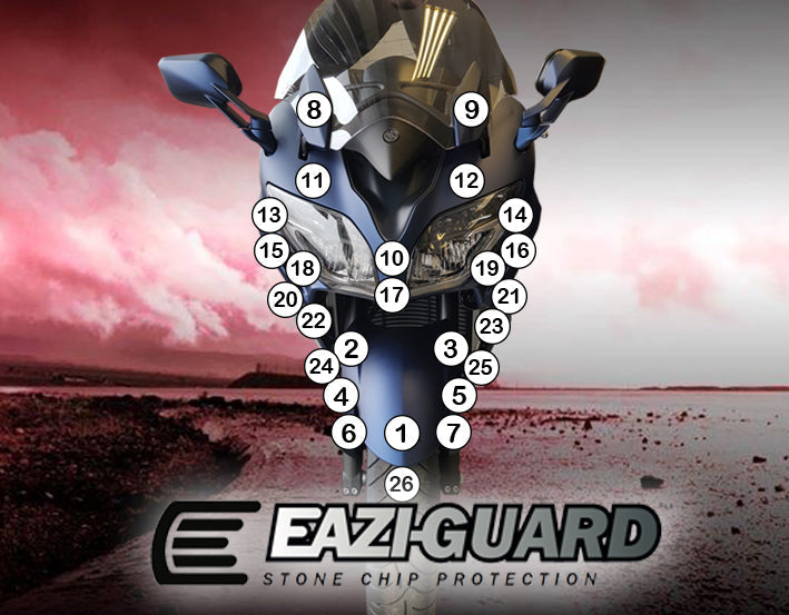 Eazi-Grip Stone Chip Protection Kit | Clear - Gloss | Yamaha FJR 1300 2014>2020 -  Shop name