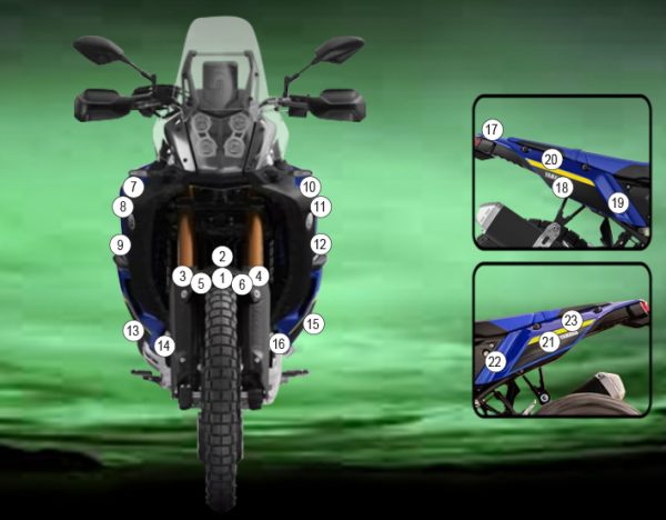 Eazi-Grip Stone Chip Protection Kit | Clear - Gloss | Yamaha Tenere 700 World Raid 2022>Current -  Shop name