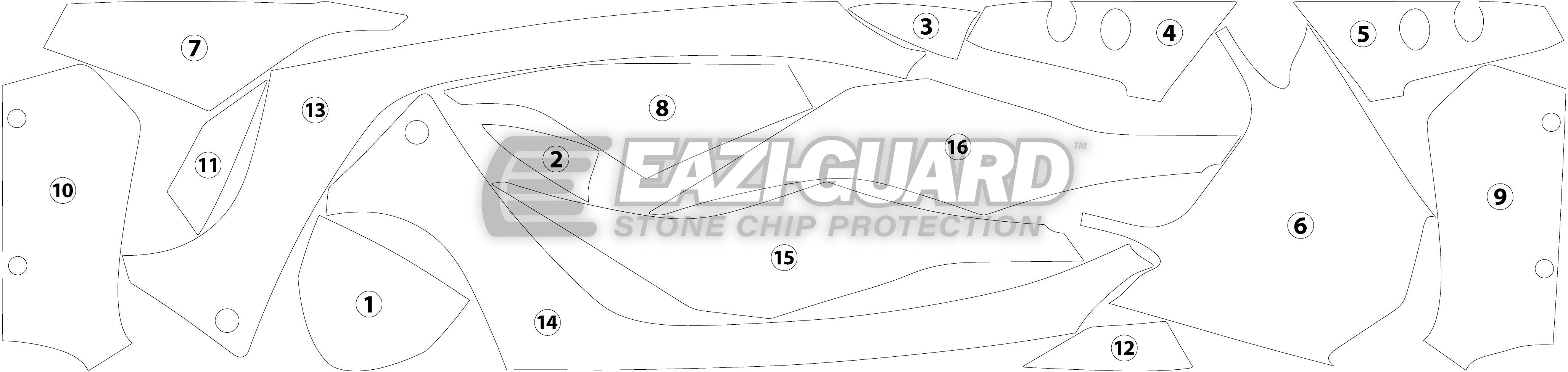 Eazi-Grip Stone Chip Protection Kit | Clear - Gloss | Yamaha YZF-R1/M 2020>Current -  Shop name
