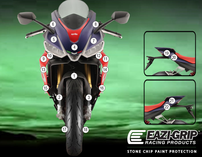 Eazi-Grip Stone Chip Protection Kit | Clear - Matte | Aprilia RS 660 2021>Current -  Shop name