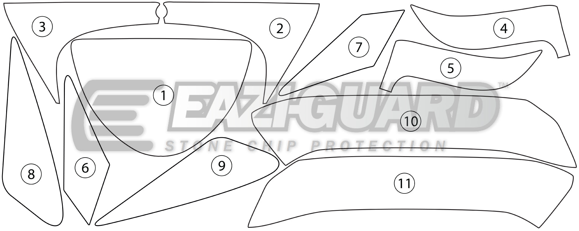Eazi-Grip Stone Chip Protection Kit | Clear - Matte | Aprilia Tuono V4 2011>2014 -  Shop name
