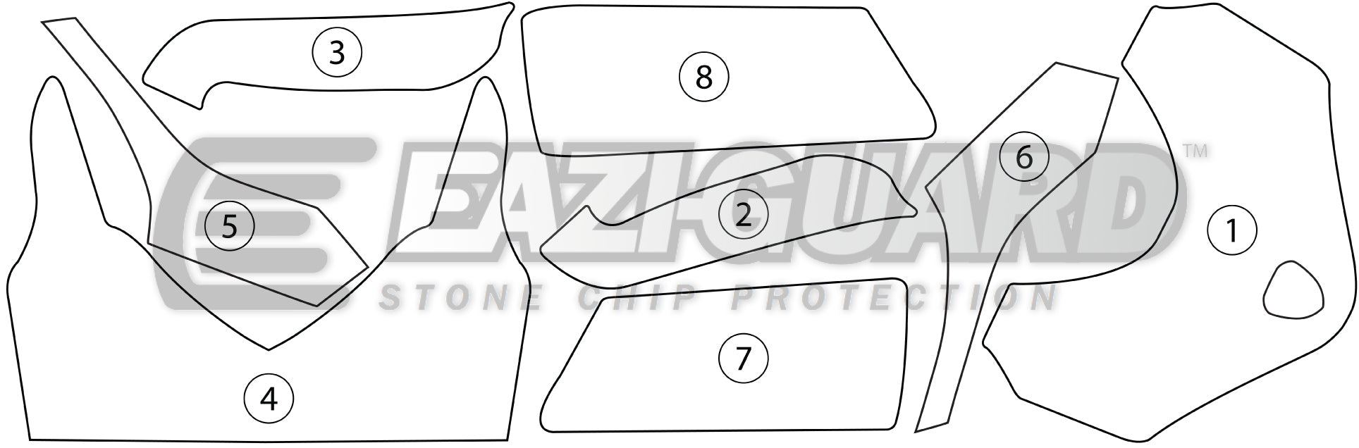 Eazi-Grip Stone Chip Protection Kit | Clear - Matte | Ducati Diavel 2011>2018-Paint Protection-Pyramid Motorcycle Accessories