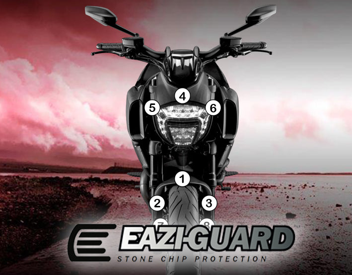 Eazi-Grip Stone Chip Protection Kit | Clear - Matte | Ducati Diavel 2011>2018-Paint Protection-Pyramid Motorcycle Accessories