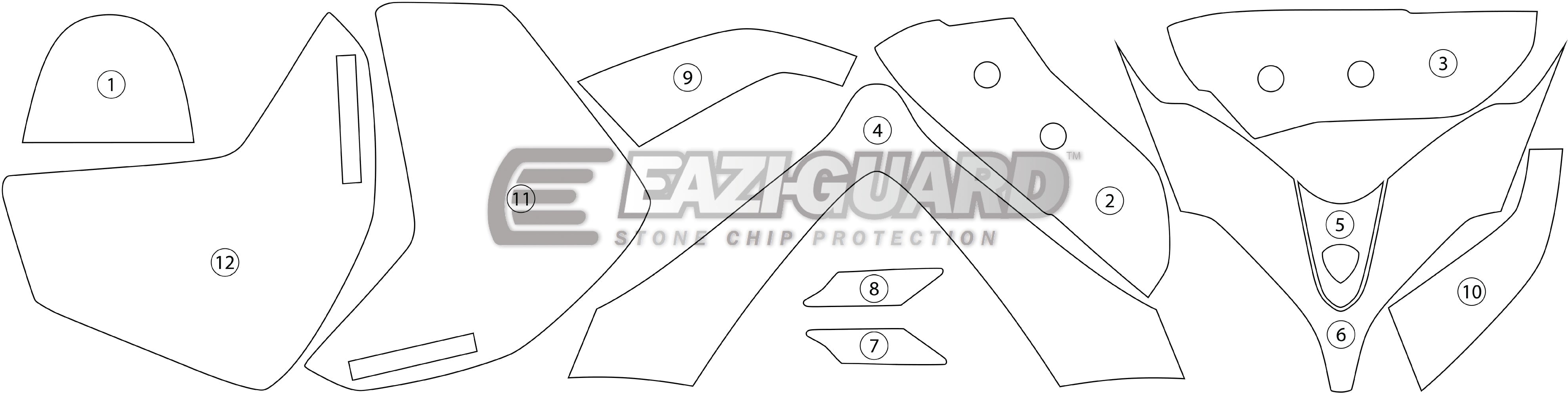 Eazi-Grip Stone Chip Protection Kit | Clear - Matte | Ducati Multistrada 950 2017>2021 -  Shop name