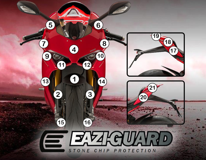 Eazi-Grip Stone Chip Protection Kit | Clear - Matte | Ducati Panigale V4 2018>2019 -  Shop name