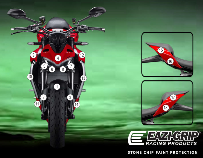 Eazi-Grip Stone Chip Protection Kit | Clear - Matte | Ducati Streetfighter V2 2022>Current -  Shop name