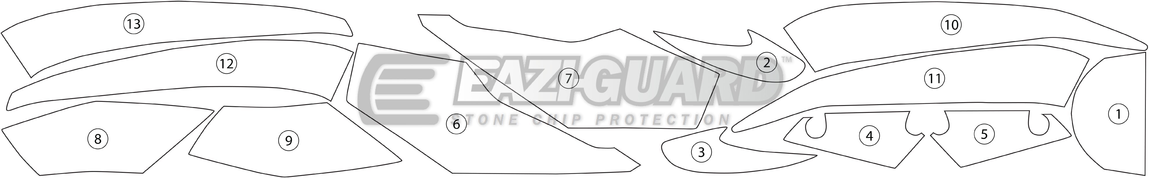 Eazi-Grip Stone Chip Protection Kit | Clear - Matte | Honda CBR 650 F 2014>2018 -  Shop name