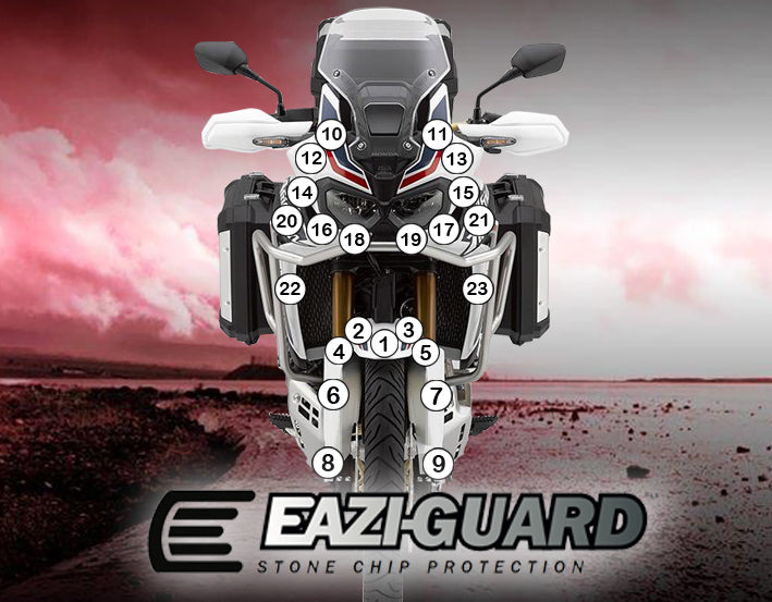 Eazi-Grip Stone Chip Protection Kit | Clear - Matte | Honda CRF 1000 L Africa Twin 2016>2019 -  Shop name