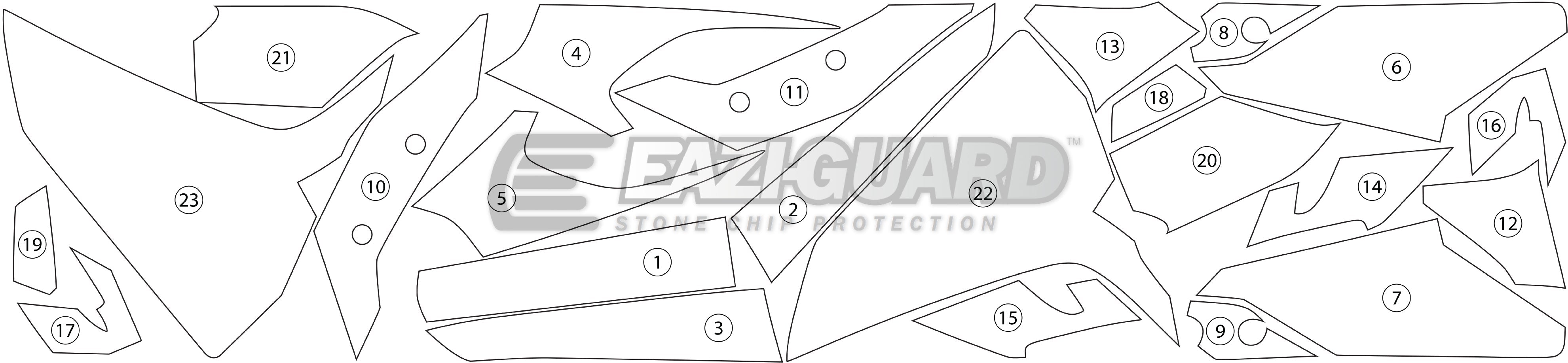 Eazi-Grip Stone Chip Protection Kit | Clear - Matte | Honda CRF 1000 L Africa Twin Adventure Sports 2018>2019 -  Shop name