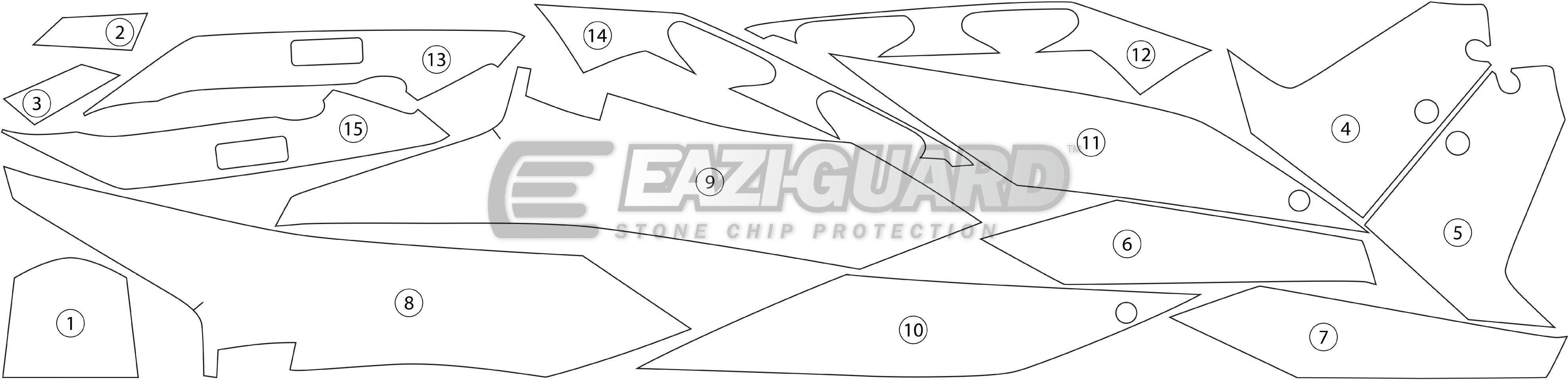 Eazi-Grip Stone Chip Protection Kit | Clear - Matte | KTM 1290 Super Duke GT 2016>2018 -  Shop name
