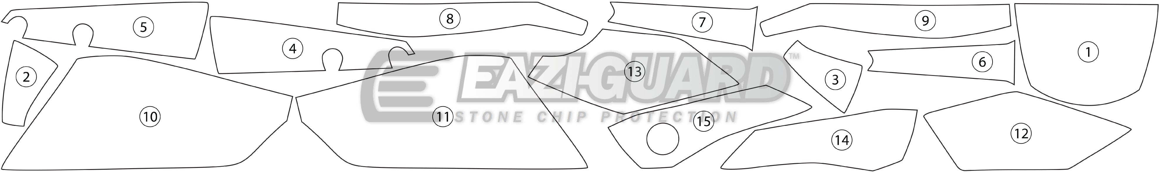 Eazi-Grip Stone Chip Protection Kit | Clear - Matte | KTM 390 Duke 2013>2016 -  Shop name
