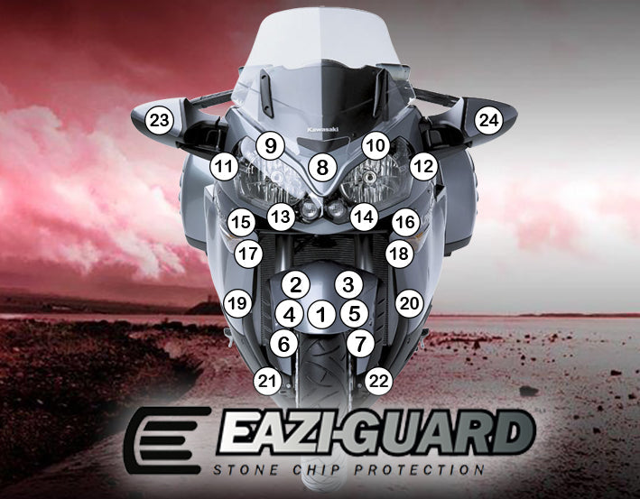 Eazi-Grip Stone Chip Protection Kit | Clear - Matte | Kawasaki GTR 1400 2010>2016 -  Shop name