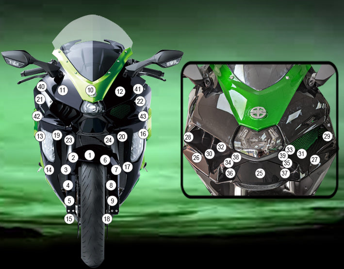 Eazi-Grip Stone Chip Protection Kit | Clear - Matte | Kawasaki Ninja H2 SX SE 2022>Current-Paint Protection-Pyramid Motorcycle Accessories