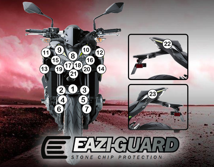 Eazi-Grip Stone Chip Protection Kit | Clear - Matte | Kawasaki Z 900 2017>2019 -  Shop name