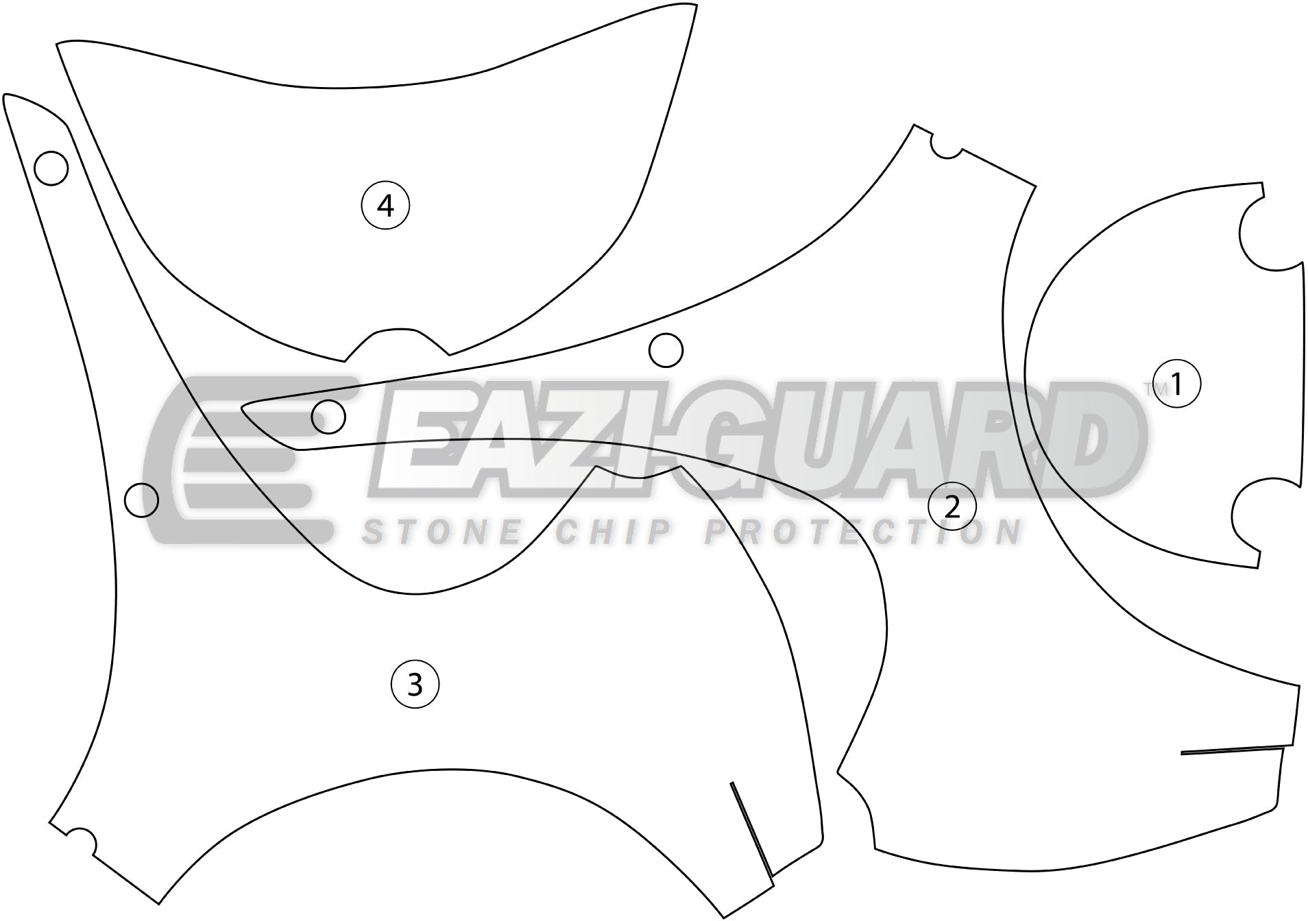 Eazi-Grip Stone Chip Protection Kit | Clear - Matte | Kawasaki Z 900 RS Cafe 2018>Current -  Shop name