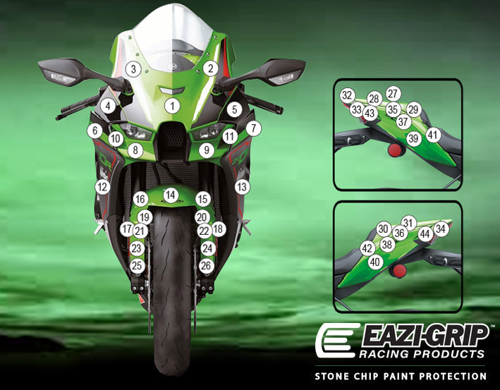 Eazi-Grip Stone Chip Protection Kit | Clear - Matte | Kawasaki ZX-10R 2021>Current -  Shop name