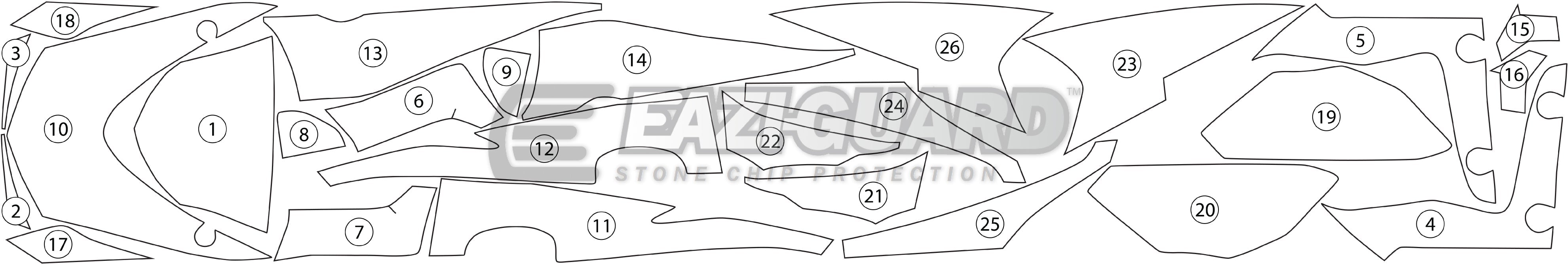 Eazi-Grip Stone Chip Protection Kit | Clear - Matte | Kawasaki ZX10-R 2016>2020 -  Shop name