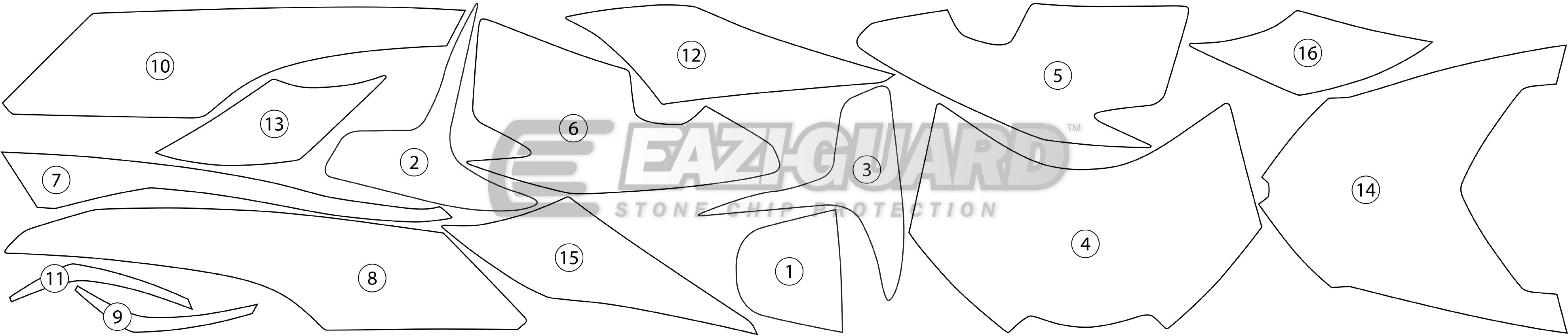 Eazi-Grip Stone Chip Protection Kit | Clear - Matte | Triumph Speed Triple 1050 2016>2017 -  Shop name