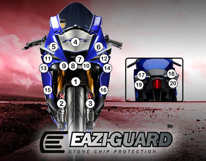 Eazi-Grip Stone Chip Protection Kit | Clear - Matte | Yamaha YZF-R6 2017>Current -  Shop name