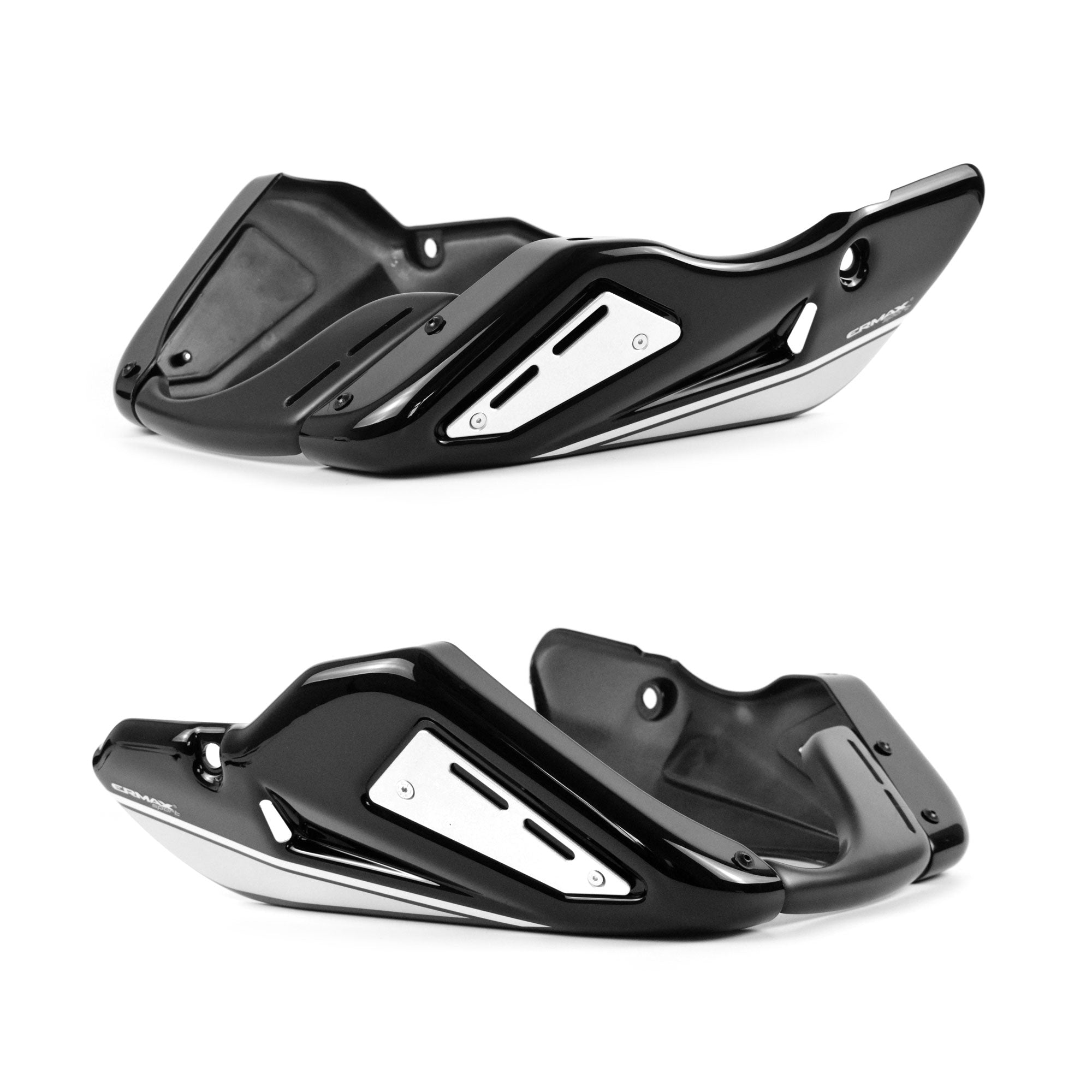 Ermax Belly Pan | Ebony [H8]/Silver/White | Kawasaki Z 900 RS 2017>Current -   Pyramid Motorcycle Accessories