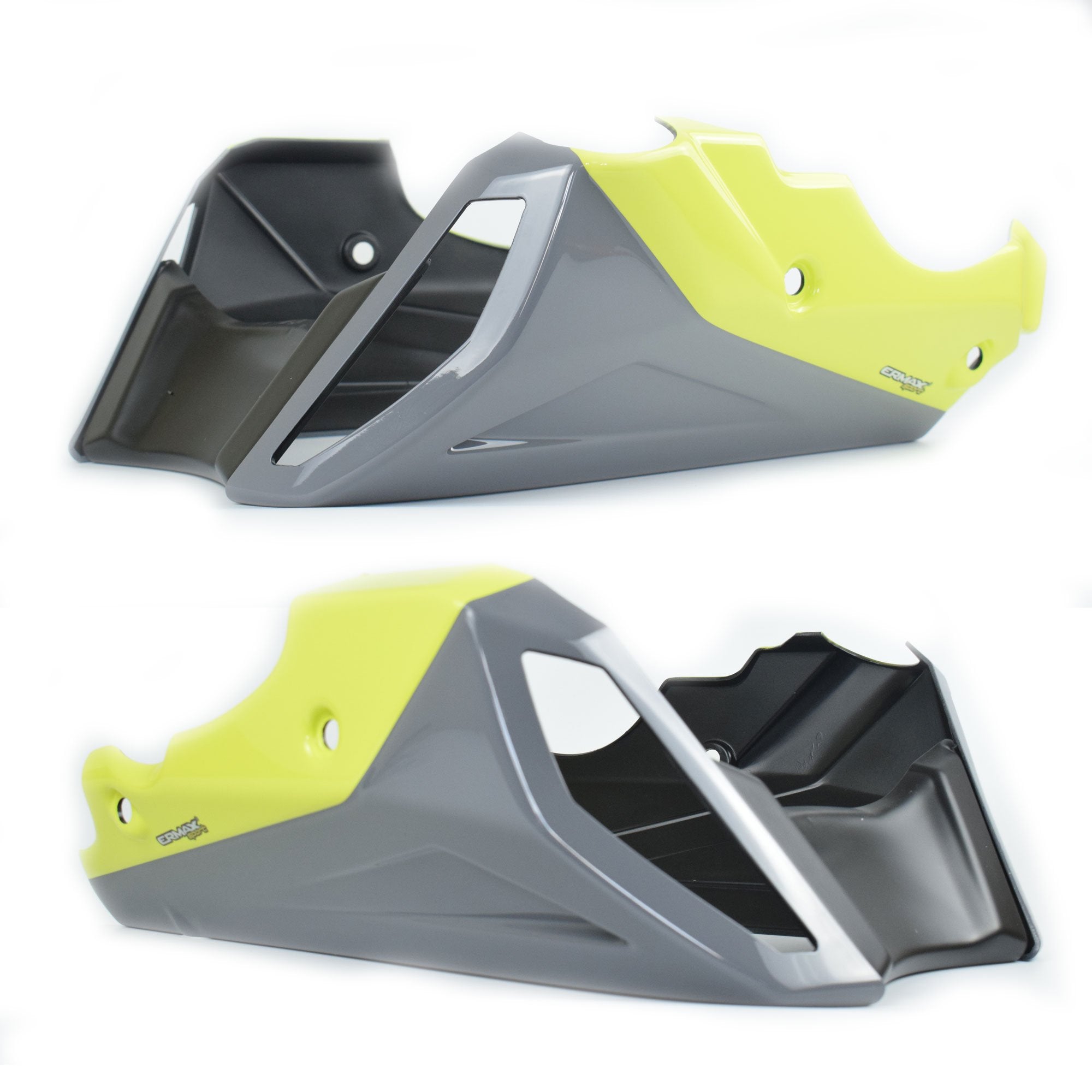 Ermax Belly Pan | Gloss Grey/Gloss Yellow (Nimbus Grey/Night Fluo Yellow) | Yamaha MT-09 2017>2018 -  Shop name