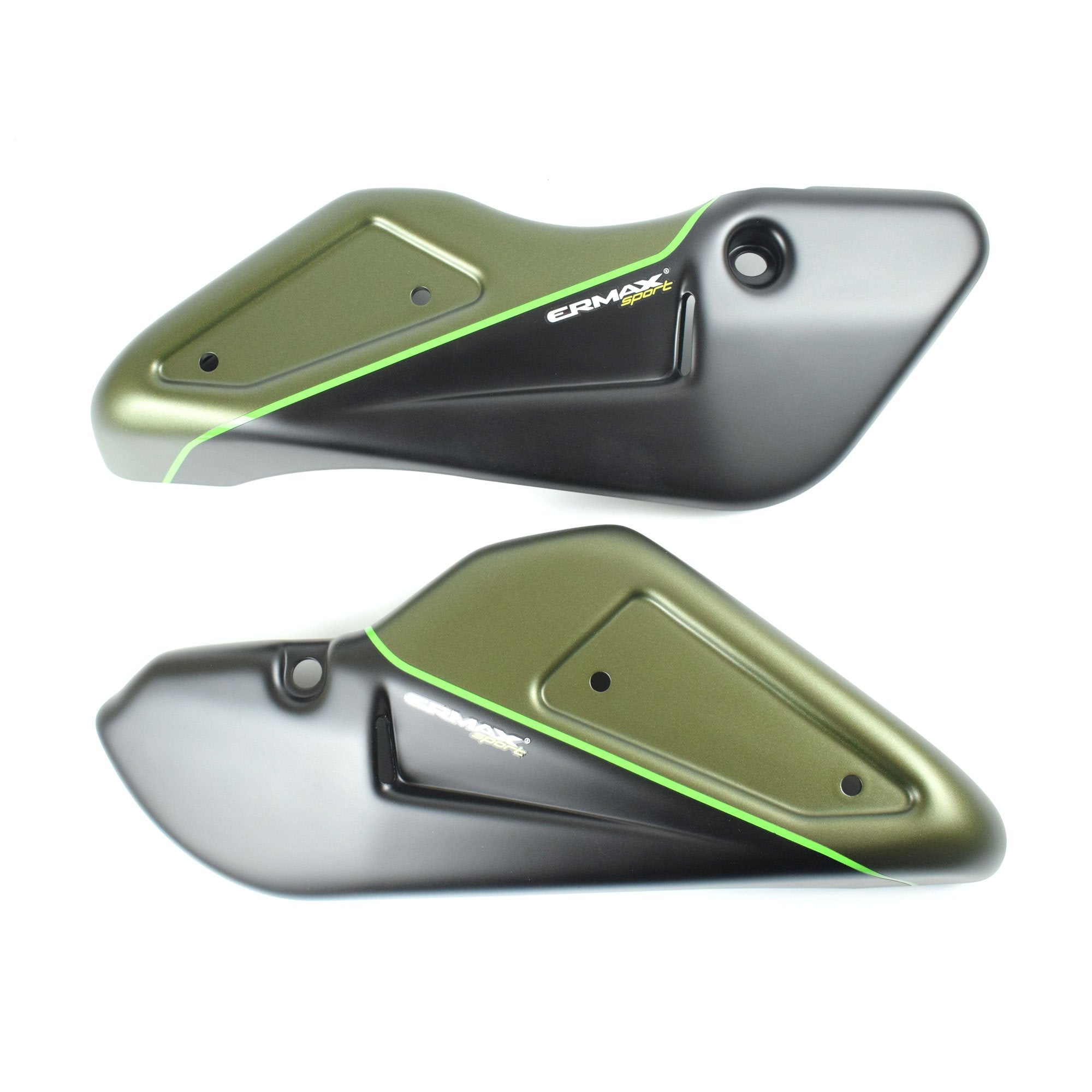 Ermax Belly Pan | Green Matte Metallic/Flat Ebony [45l]/Lime Green [777] | Kawasaki Z 900 RS 2017>Current-E8903S68-GF-Belly Pans-Pyramid Motorcycle Accessories