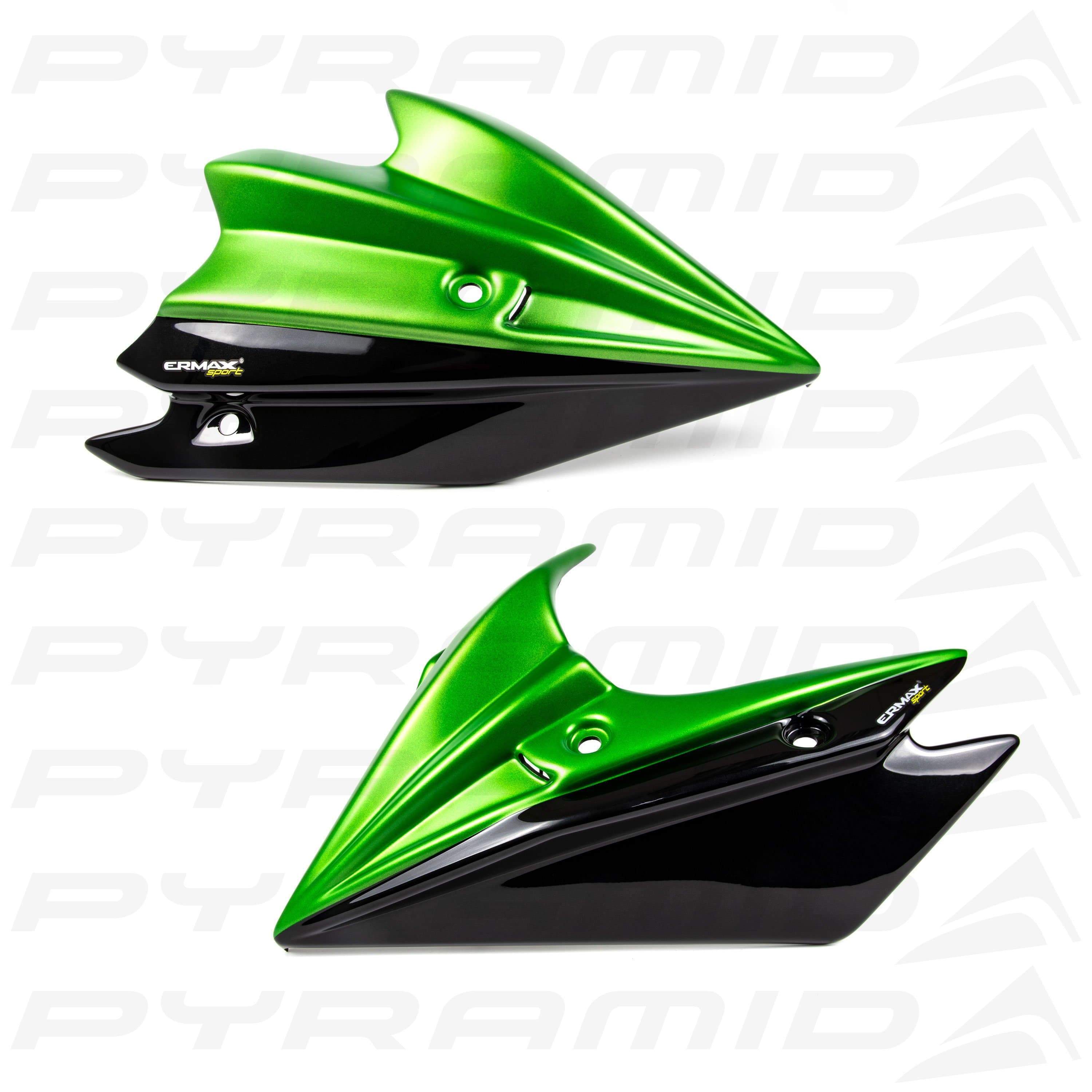 Ermax Belly Pan | Matte Green/Met Black (Candy Blazed Green/Spark Black) | Kawasaki Z 800 2013>2015 -  Shop name