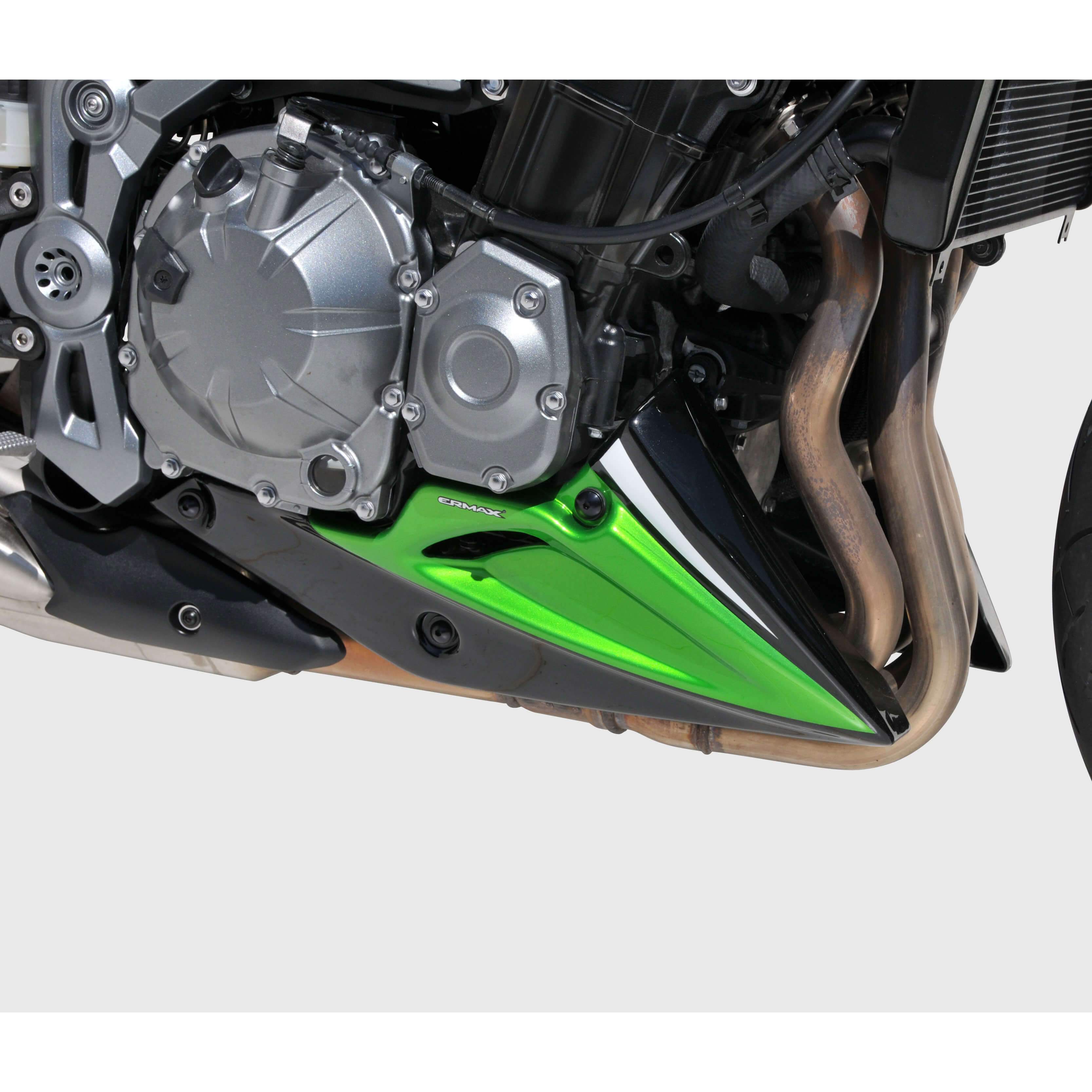 Ermax Belly Pan | Met Black/Met Green/Met White (Spark Black/Lime Green/Stardust White) | Kawasaki Z 900 2017>2018 -  Shop name