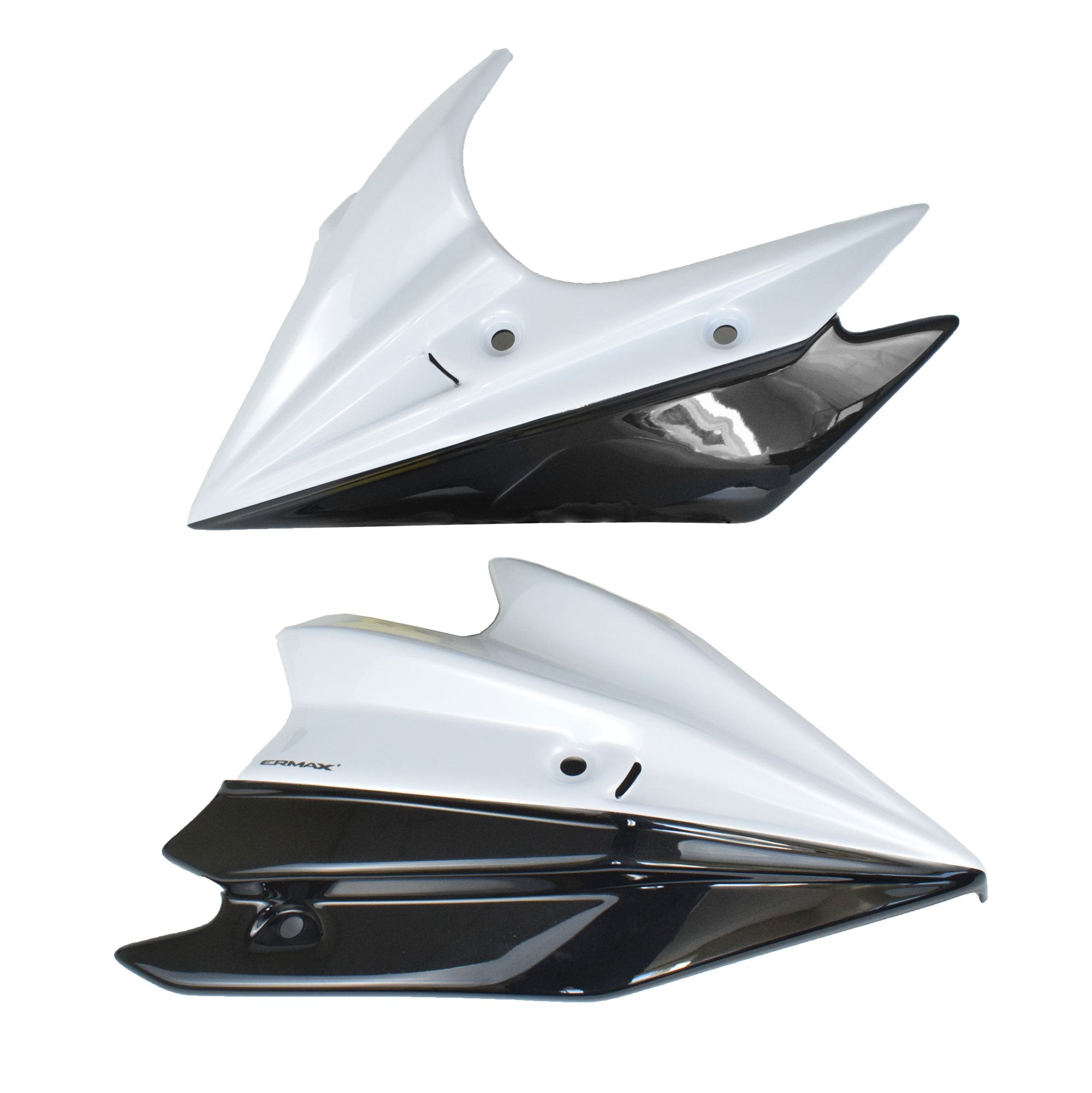 Ermax Belly Pan | Met White/Met Black (Pearl Stardust White/Spark Black) | Kawasaki Z 800 E 2013>2013-E890345084-Belly Pans-Pyramid Motorcycle Accessories