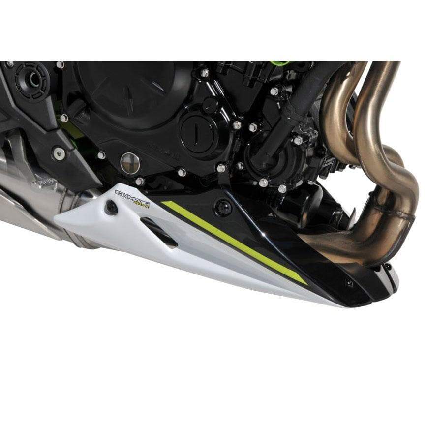 Ermax Belly Pan | Met White/Met Black/Met Green (Pearl Blizzard/Spark Black/Candy Lime Green) | Kawasaki Z 650 2020>Current -  Shop name