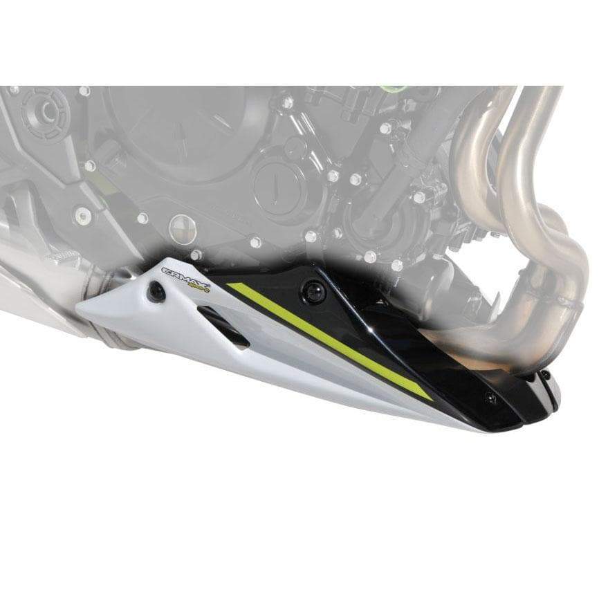 Ermax Belly Pan | Met White/Met Black/Met Green (Pearl Blizzard/Spark Black/Candy Lime Green) | Kawasaki Z 650 2020>Current -  Shop name
