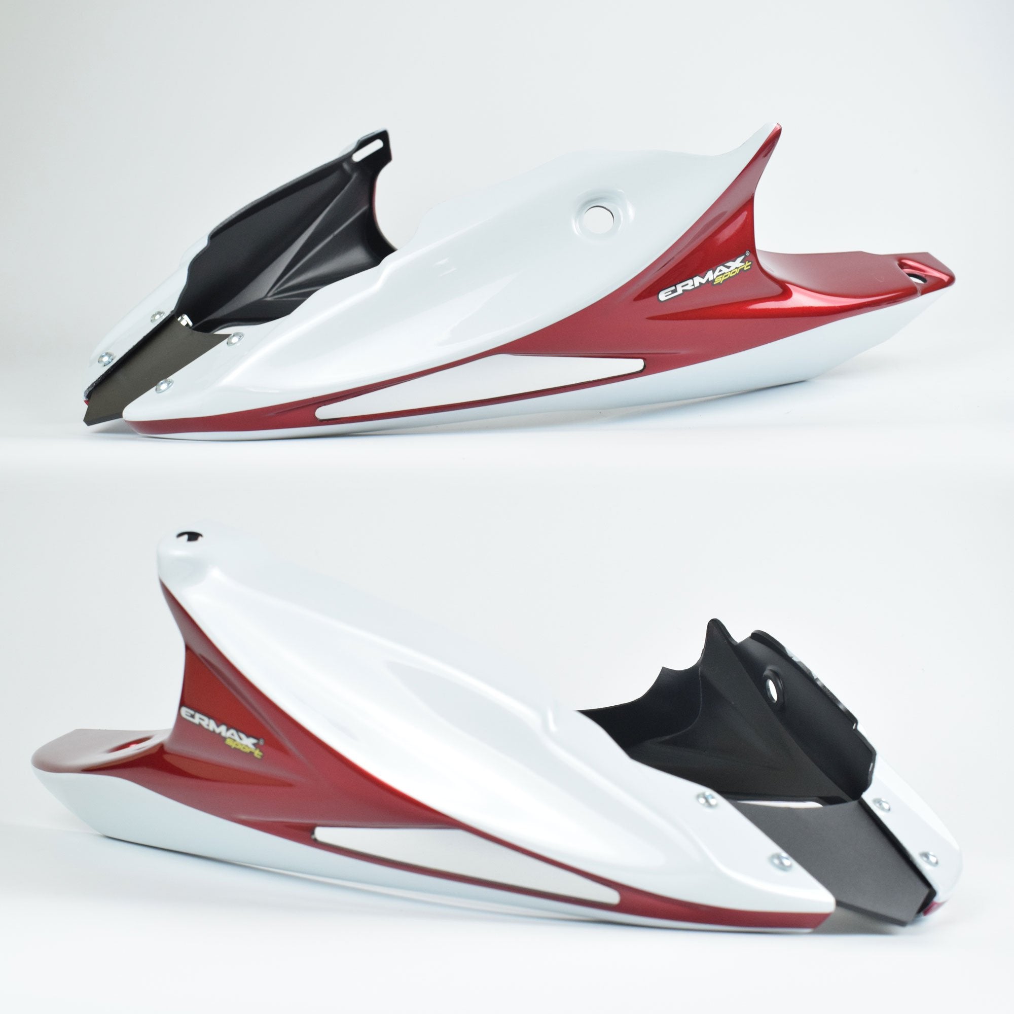 Ermax Belly Pan | Met White/Met Red (Pearl Cool White/Pearl Sienna Red) | Honda CB 1000 R 2011>2017-E890128103-Belly Pans-Pyramid Motorcycle Accessories