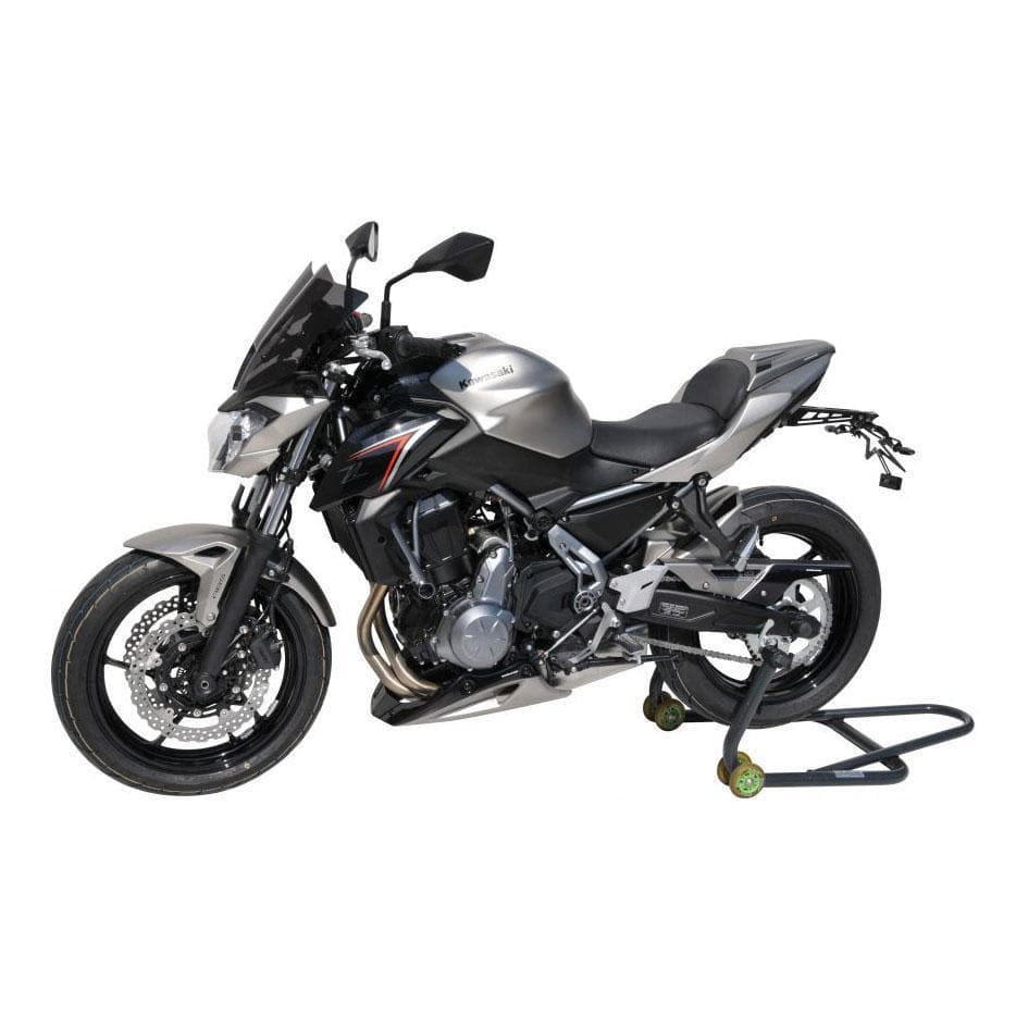 Ermax Belly Pan | Metallic Grey/Metallic Black (Raw Titanium/Spark Black) | Kawasaki Z 650 2017>2017 -  Shop name
