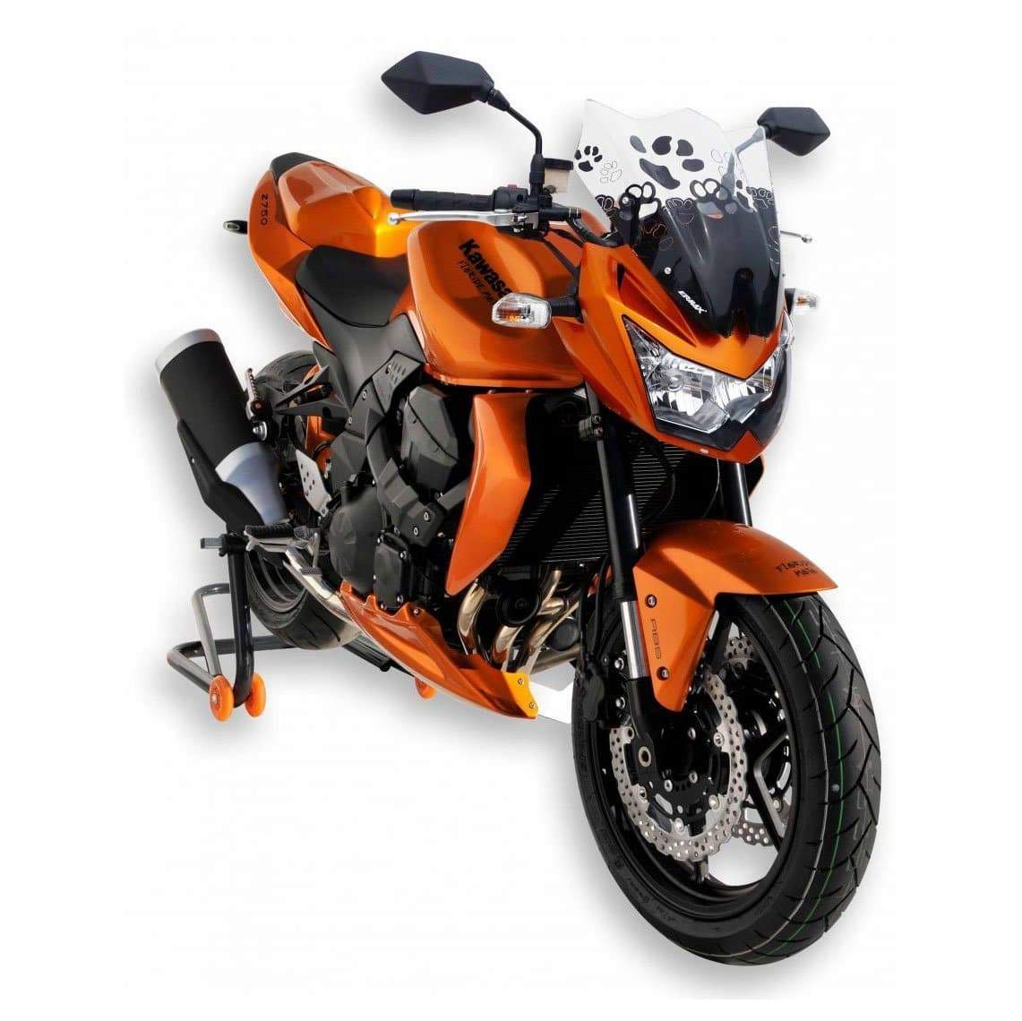 Ermax Belly Pan | Metallic Orange (Candy Sparkling Orange) | Kawasaki Z 750 2010>2010-Belly Pans-Pyramid Motorcycle Accessories